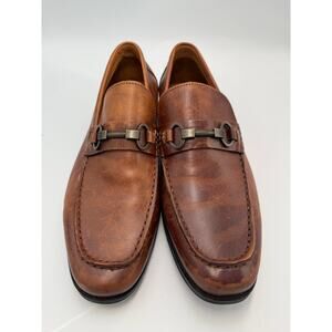 Steve Madden Men's Leather Bit Buckle Loafers Size 11m